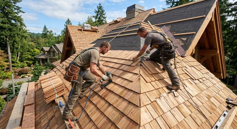 Cedar Shake Roof Construction in Lee, MA