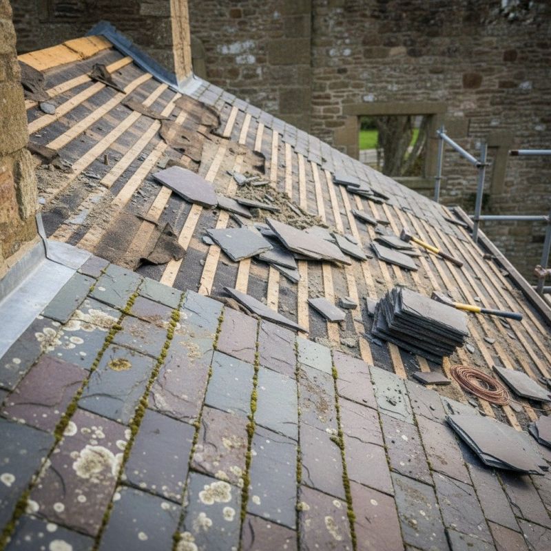 Slate Roof Replacement in Lee, MA