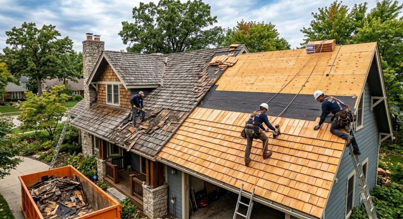 Wood Shake Roof Replacement in Richmond, MA